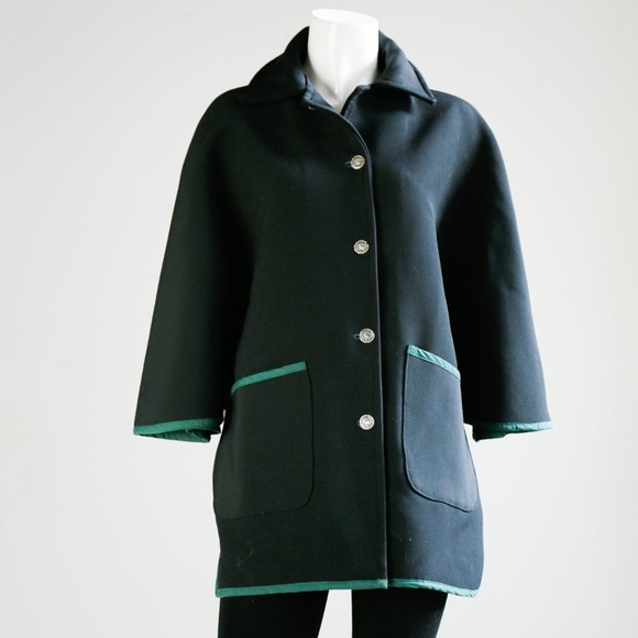 Vintage Black Chic Hunting Cape Coat - Picture 3 of 8